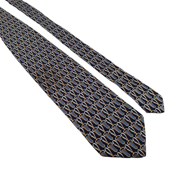 Paulo Gucci Mens Necktie Designer Luxury Horse Accessory Italian Work Office - Picture 1 of 5